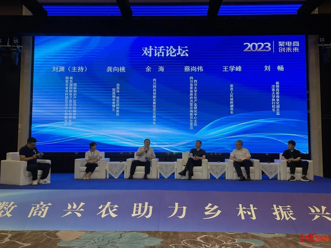 自贡网红“蜀中桃子姐”参加高峰论坛：农村家庭主妇到电商达人更加自信