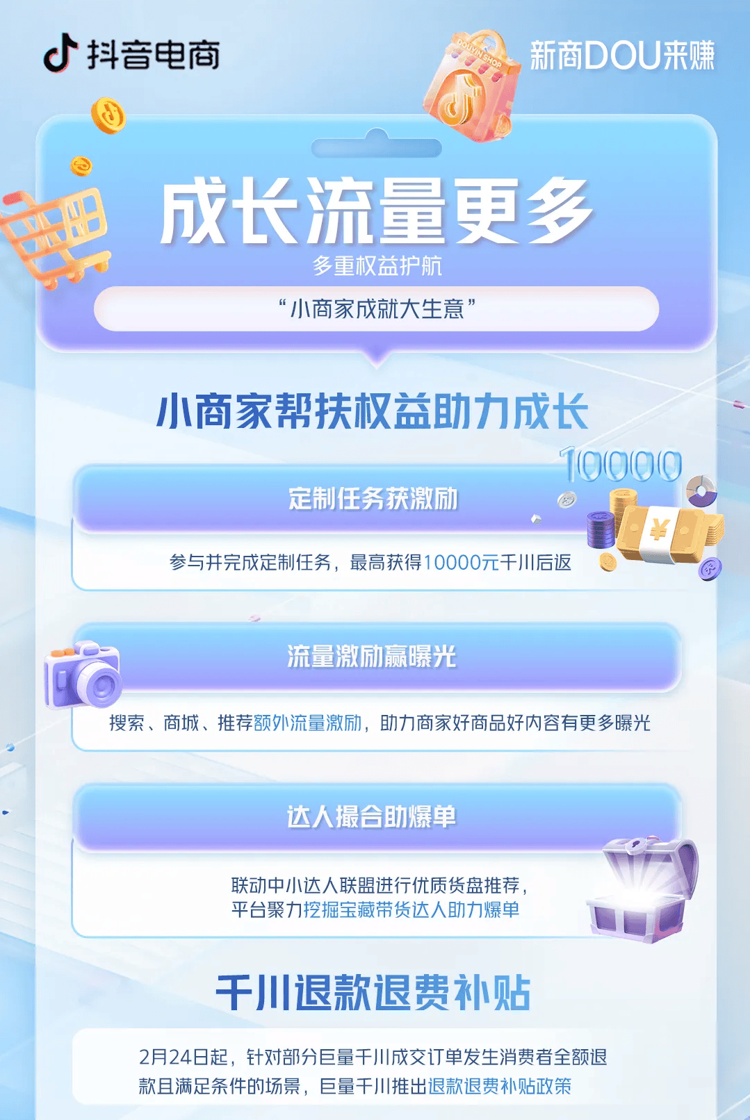 新商DOU来赚!3月新商免佣政策来啦!